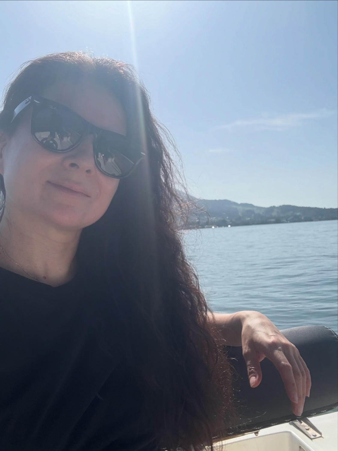 Yuno by the water in Switzerland