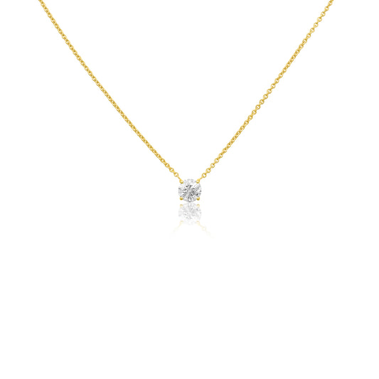 Solitaire Brilliant Diamond Necklace