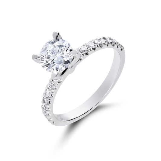 Felix Ring - 18K White Gold Engagement Ring